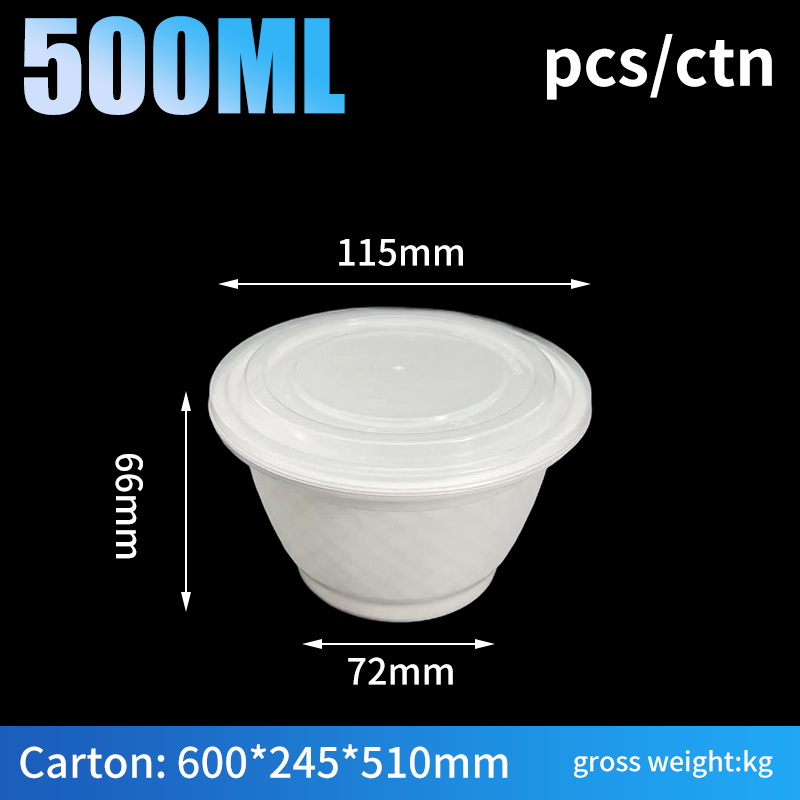 Takeout Bowl with Lid 500ml